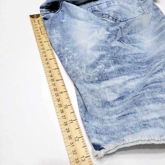 Evolution In Design Mens Denim Cutoff Shorts Size 36 Distressed Acid Wash Urban - Picture 11 of 14